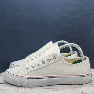 P.F. Flyers Classic Low Top White Sneakers Size Women's 8